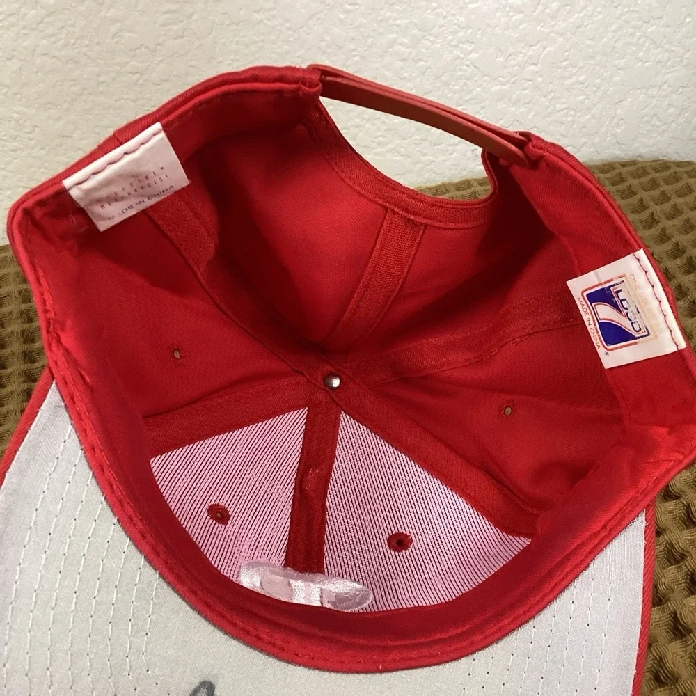 Vintage Philadelphia Phillies Hat Logo 7 Red Snapback MLB Baseball Cap Mens OSFA